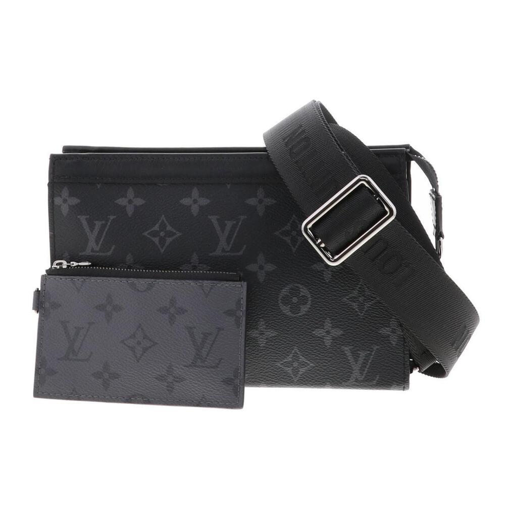 LOUIS VUITTON Gaston Wearable Wallet Bag Shoulder Messenger Monogram Eclipse